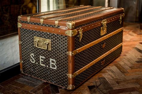 malles goyard trunk|MALLES GOYARD, A STEAMER TRUNK .